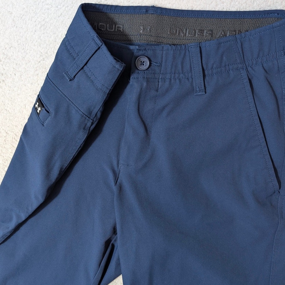 Under Armour Golf Shorts Mens 30/11 Navy Blue Stretch Performance Flat Front